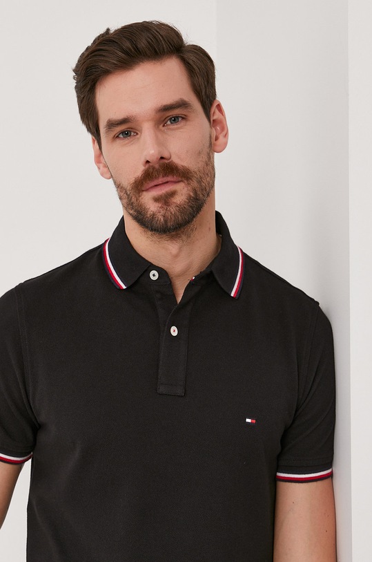 Tommy Hilfiger - Πόλο μαύρο MW0MW13080