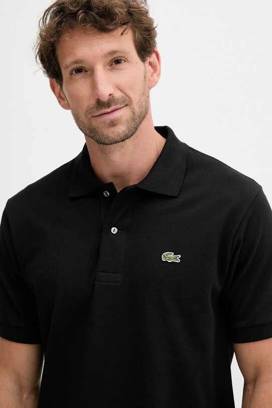 Lacoste - Тениска с яка черен L1212....
