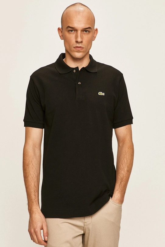 Lacoste polo shirt plain black L1212....