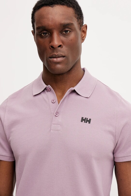 Helly Hansen polo bawełniane różowy 33980