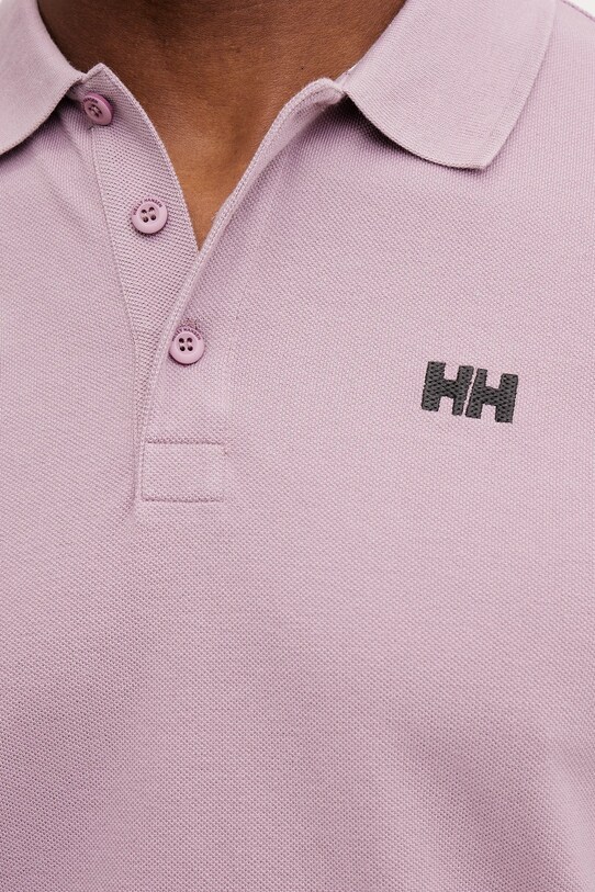 Helly Hansen polo bawełniane 33980 różowy