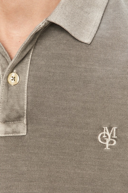 Тениска с яка Marc O'Polo M22226653024 сив