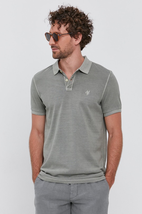 Polo tričko Marc O'Polo bavlna zelená M22226653024