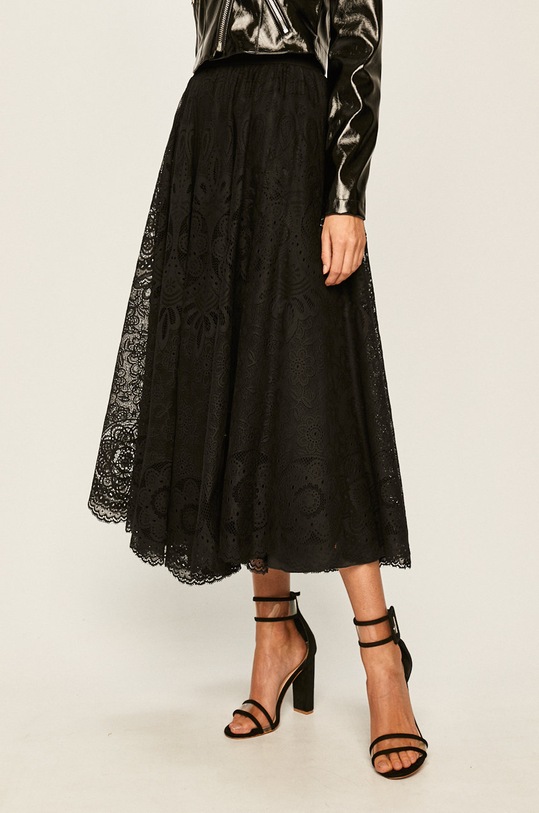 Red Valentino - Sukňa čipka čierna TR0RAD4050F