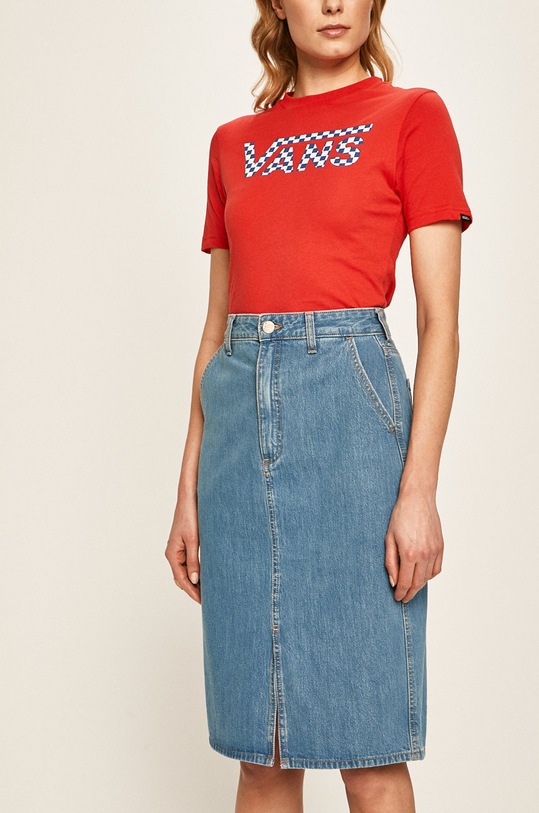 Lee - Rifľová sukňa bavlna modrá L38PKEGU