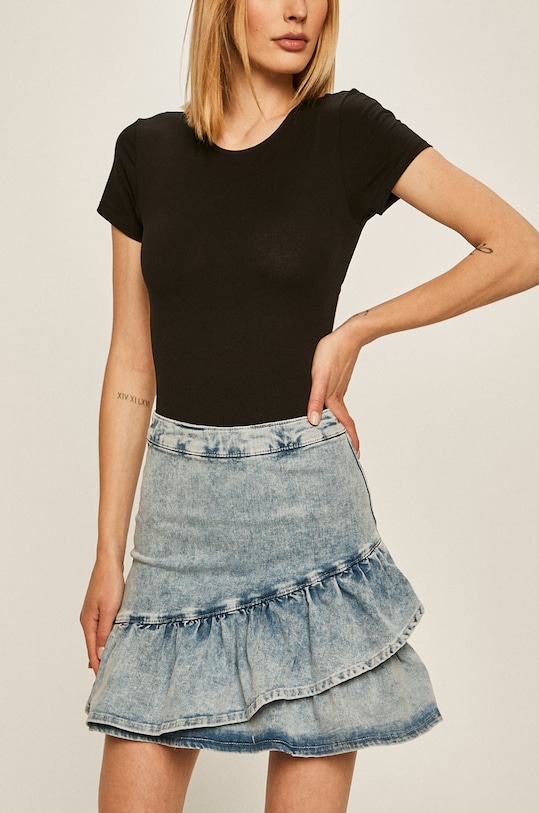 Tally Weijl - Дънкова пола еластичен син SSKDEVOLI