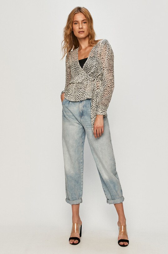 Tally Weijl - Džíny Slouchy SPADEDAISY modrá SS20