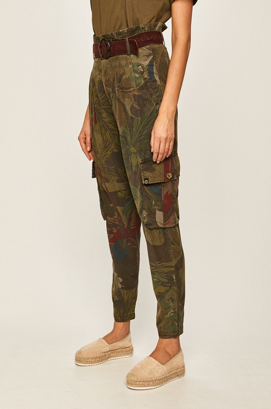 Desigual - Nohavice látka zelená 20SWPN11