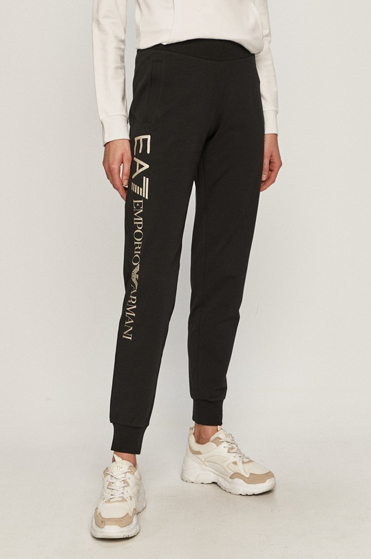 EA7 Emporio Armani - Spodnie 8NTP89.TJ31Z z elastanem czarny 8NTP89.TJ31Z