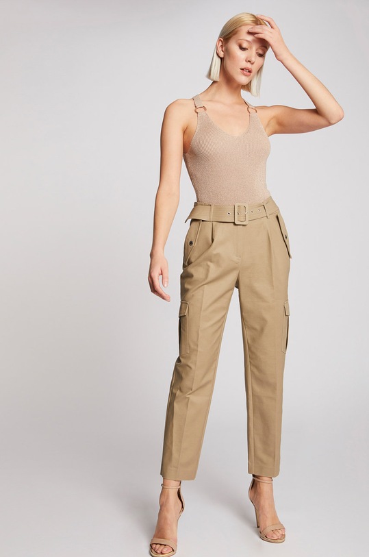 Morgan - Nohavice 201.PARGO.N béžová SS20