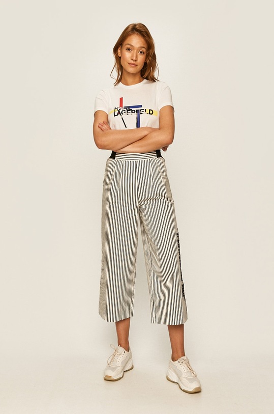 Karl Lagerfeld - Spodnie 201W1003 201W1003 biały SS20