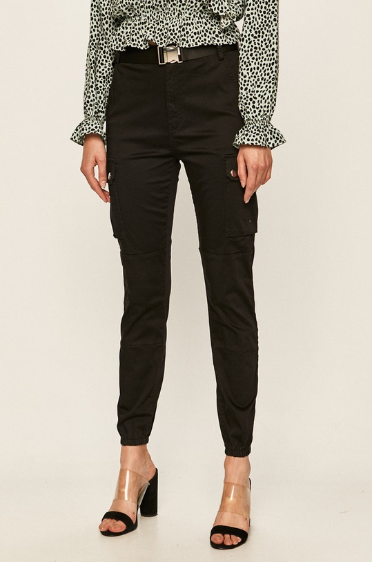 Tally Weijl - Kalhoty high černá SPACOLEONBBS