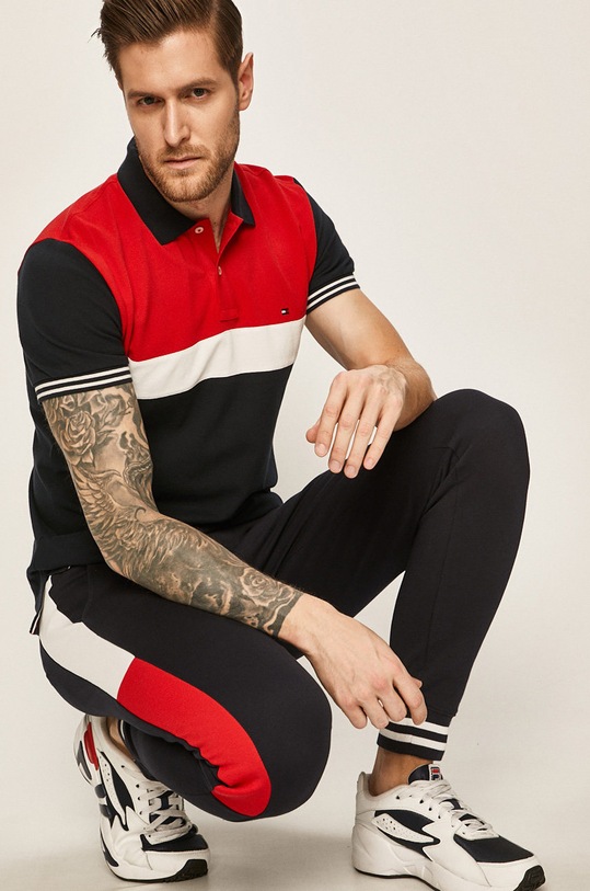 Tommy Hilfiger - Pantaloni sport bumbac bleumarin MW0MW12987