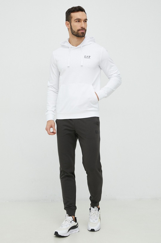 EA7 Emporio Armani spodnie dresowe bawełniane 8NPP52.PJ05Z brązowy AA00