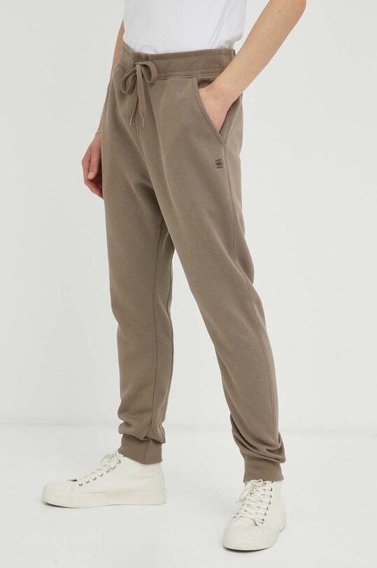 G-Star spodnie dresowe dzianina brązowy D15653.C235