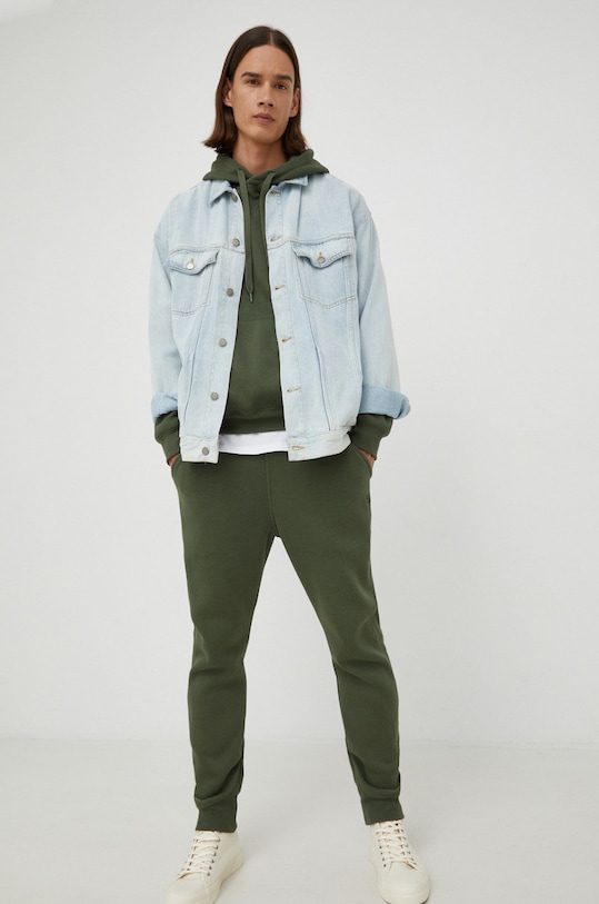 G-Star spodnie dresowe Premium core type c dzianina zielony D15653.C235