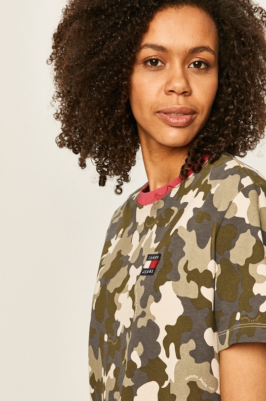 Tommy Jeans - Šaty zelená DW0DW07904