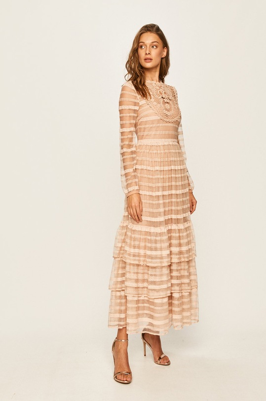 Red Valentino - Šaty TR0VA11N51D béžová SS20