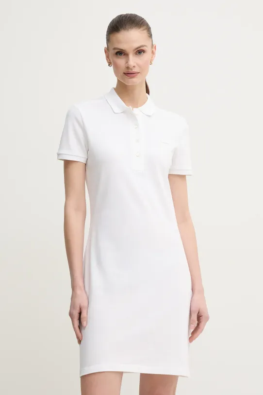 Lacoste vestito tessuto elasticizzato bianco EF5473