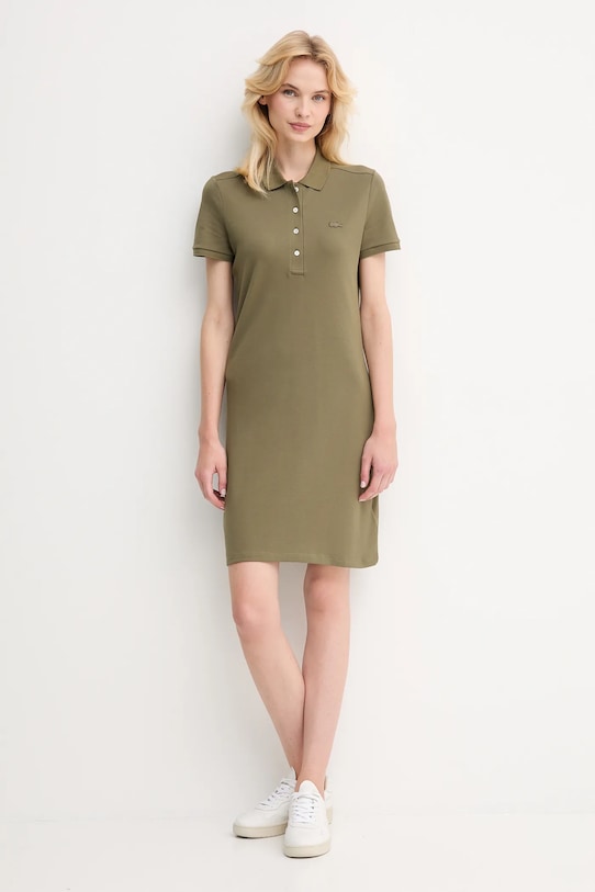 Lacoste sukienka EF5473 zielony AW25