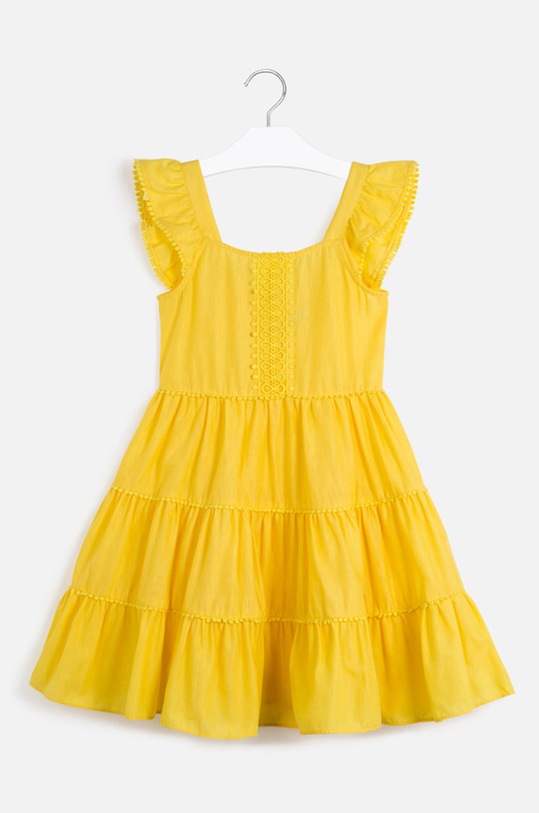 Mayoral - Rochie fete 128-167 cm mini galben 6973.8E.JUNIOR