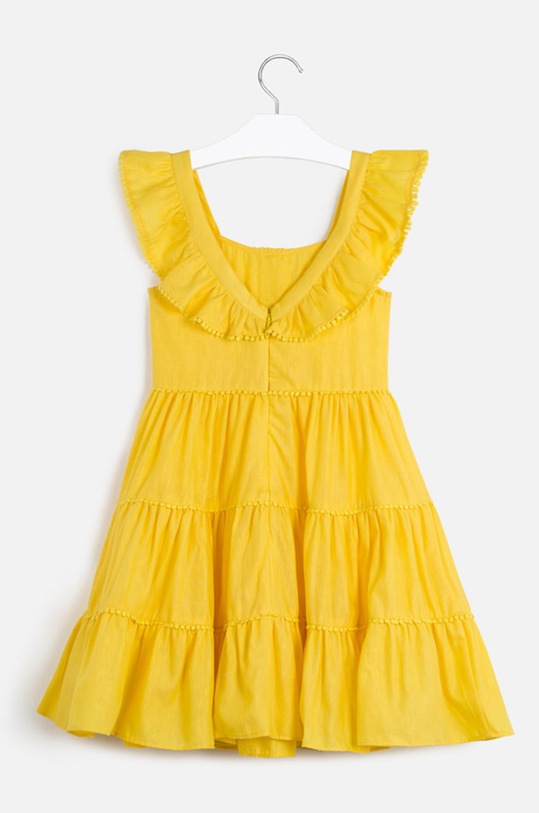 Mayoral - Rochie fete 128-167 cm 6973.8E.JUNIOR galben SS20