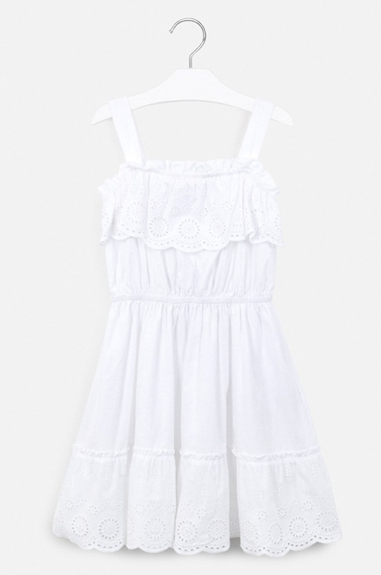 Mayoral - Rochie fete 128-167 cm mini alb 6982.8H.JUNIOR