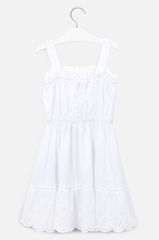 Mayoral - Rochie fete 128-167 cm 6982.8H.JUNIOR alb SS20