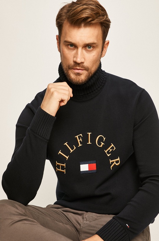 Tommy Hilfiger - Pulover grosime medie bleumarin MW0MW12656