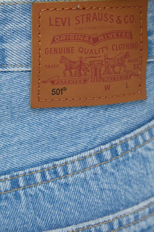 Levi's pantaloni scurți din denim 501 albastru 56327.0086