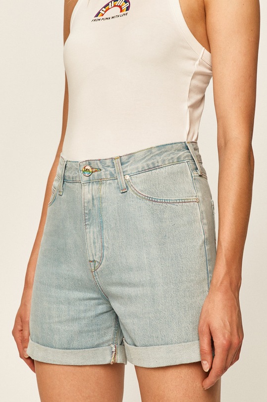 Lee - Pantaloni scurti jeans bumbac albastru L37MKESJ
