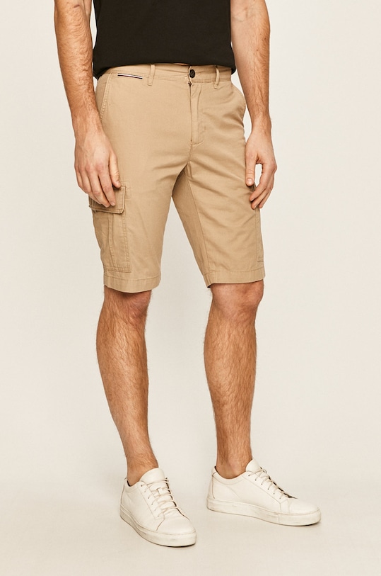 Tommy Hilfiger - Kraťasy látka béžová MW0MW13520