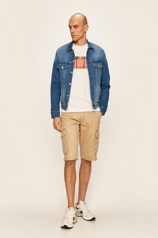 Wrangler - Szorty W15DKC58N beżowy SS20