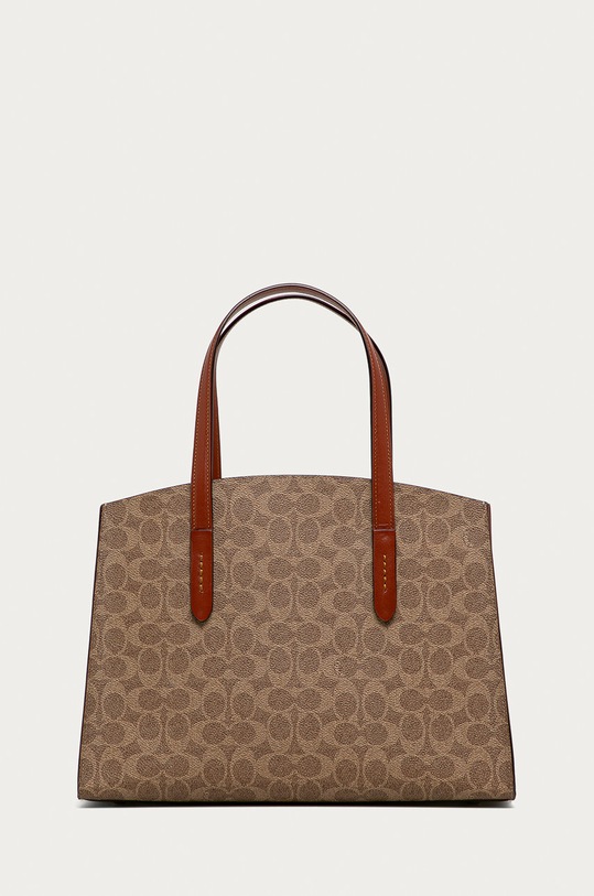 Kožená kabelka Coach hnědá 31210