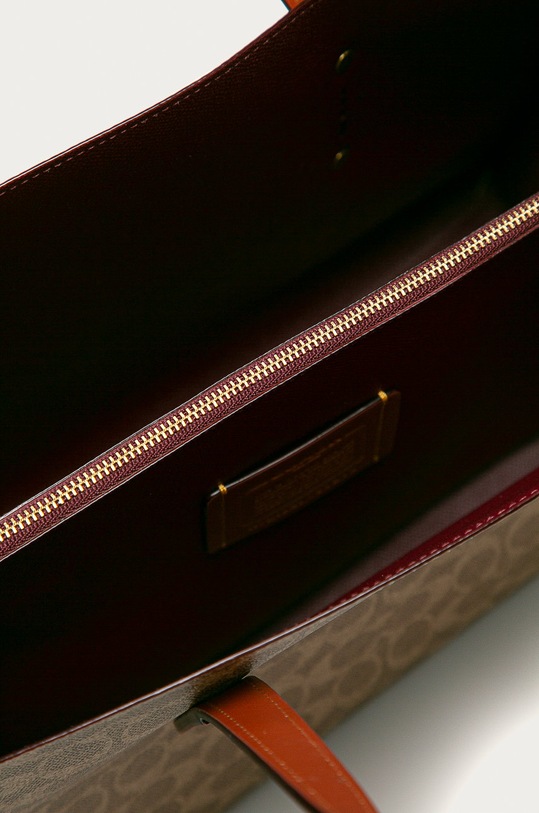 Kožená kabelka Coach 31210 hnědá