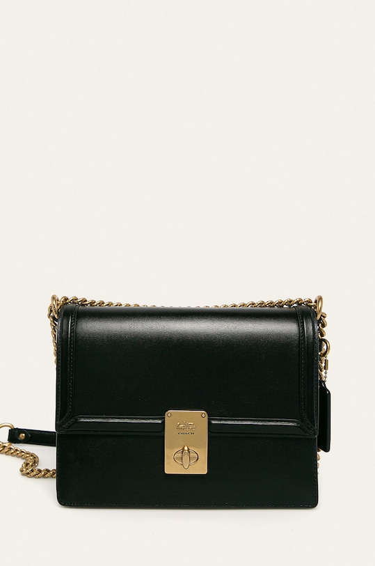 Coach - Kožená taška usňová koža čierna 88342