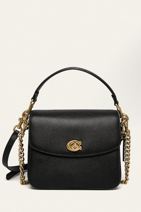 Coach - Kožená kabelka Cassie Crossbody 19 usňová koža čierna 88346