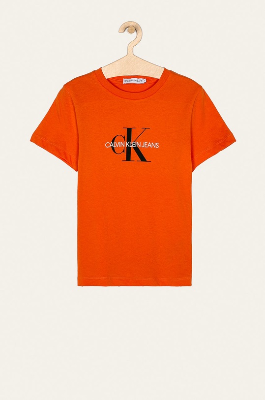 Calvin Klein Jeans - Dětské tričko 104-176 cm kulatý oranžová IU0IU00068