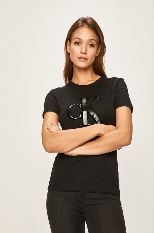 Calvin Klein Jeans - Tricou print negru J20J212919