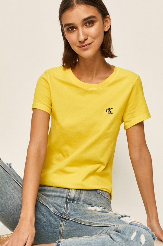 Calvin Klein Jeans tricou galben J20J212883