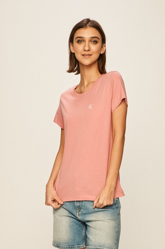 Calvin Klein Jeans tricou uni roz J20J212883