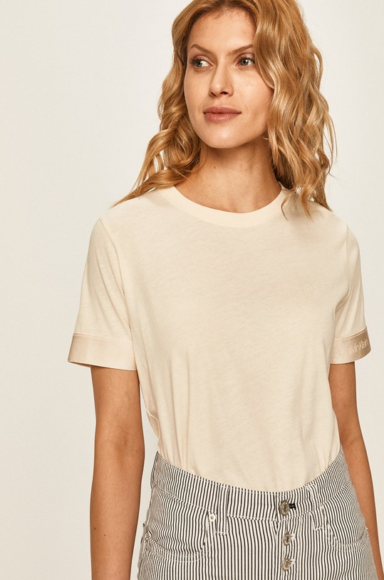 Calvin Klein - Tričko béžová K20K202188
