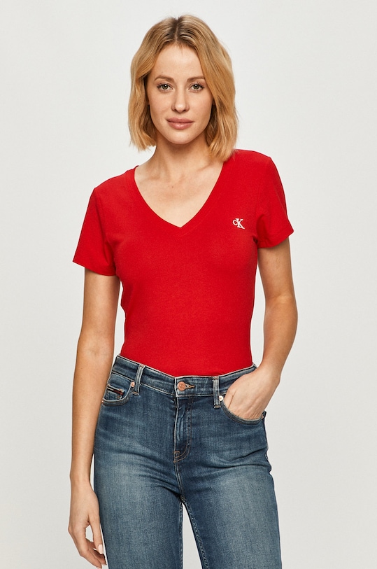 Calvin Klein Jeans tricou uni rosu J20J213716