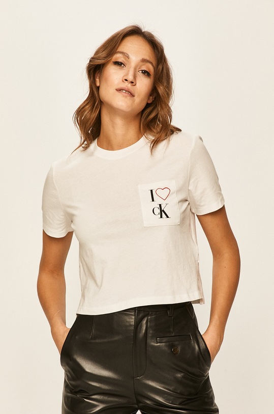 Calvin Klein Jeans - Tricou print alb J20J213548