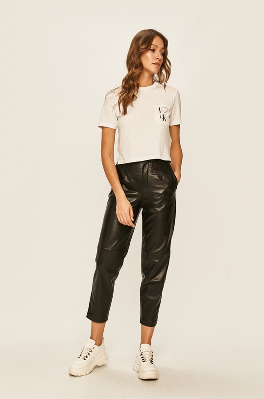Calvin Klein Jeans - Tricou J20J213548 alb SS20