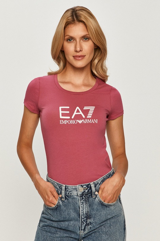 EA7 Emporio Armani - Tricou print roz 8NTT63.TJ12Z