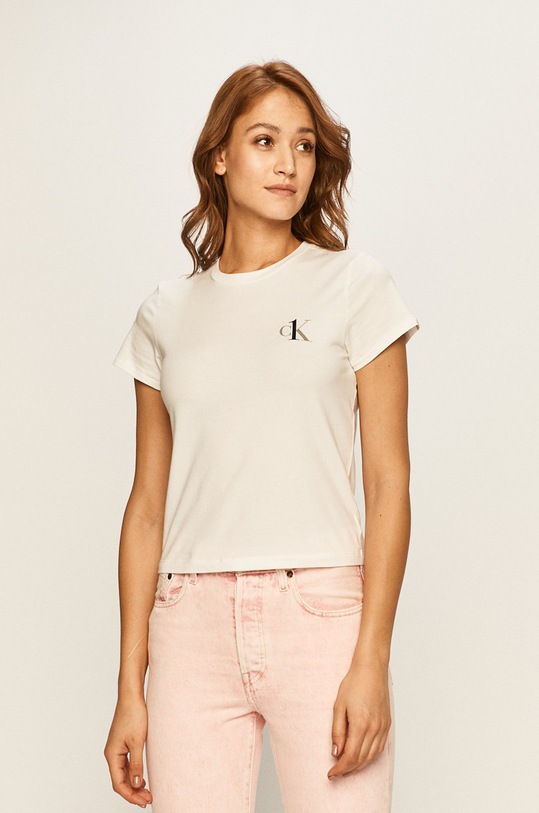 Calvin Klein Underwear tricou print alb 000QS6356E