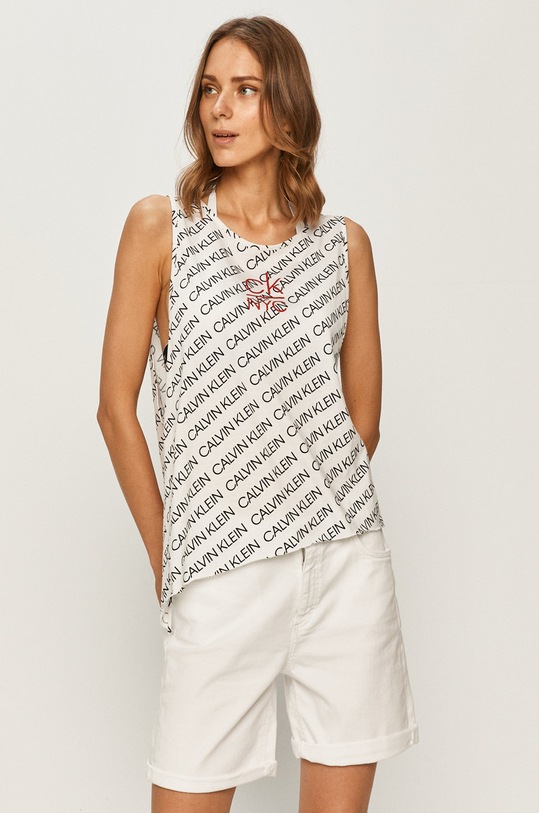 Calvin Klein - Top KW0KW01018 biela SS20