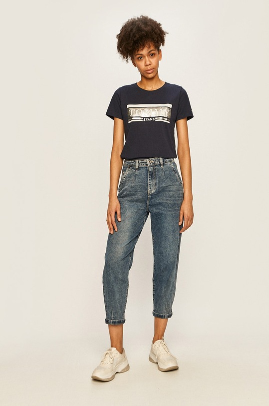 Tommy Jeans - Tričko DW0DW08293 tmavomodrá SS20