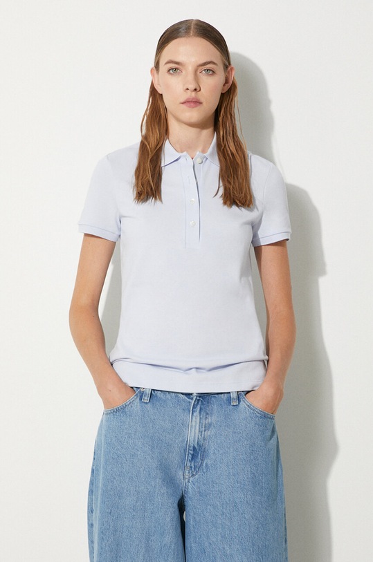 Lacoste polo shirt with elastane blue PF5462
